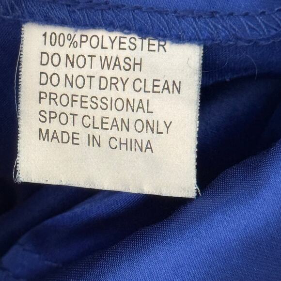 Mac Duggal 67911 Ruffle Tiered Cut Out Chiffon Gown Dress Cobalt Blue Size 0 NWT - Picture 11 of 12